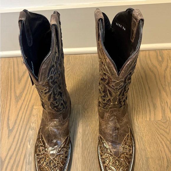 J.B. Dillon Brown Western Heeled Boots - Picture 2 of 8